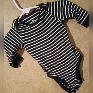 Carter Striped Navy and White Baby Onesie